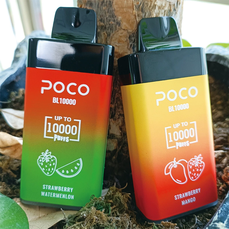 Poco Bl10000 Puffs Disposable Vape Pen Rechargeable Airflow Adjustable 20ml 10 Color Device Original Electronic Cigarette