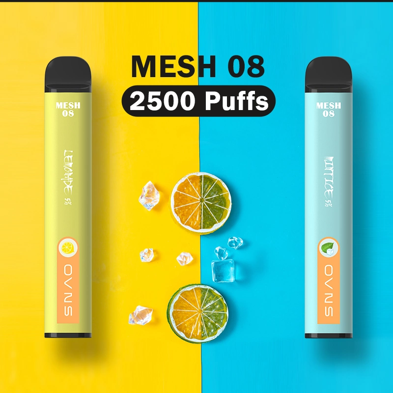 Strictly Quality Control 2500 Puffs Mesh Coil Wholesale Disposable Vape Ovns Mesh08 Good Feedback Disposable E-Cigarette 2022 Best Electronic Cigarette