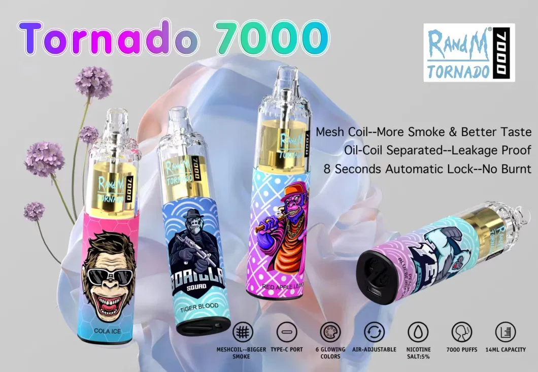 2023 Disposable Vape 7K Waka Randm Tornado Flava Elf Lost Bar Mary 7000 8000 9000 10000 12000 13000 15000 Black Elite E Cigarette Wholesale I Vape Randm Tornado