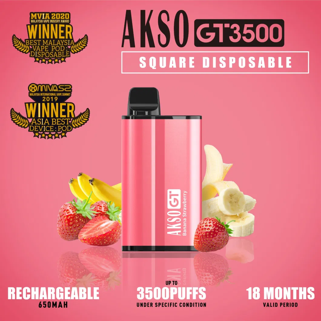 Factory Price Wholesale Disposable E Cigarette Akso Gt 3500 Puffs Rechargeable Electronic Cigarette with High Quality