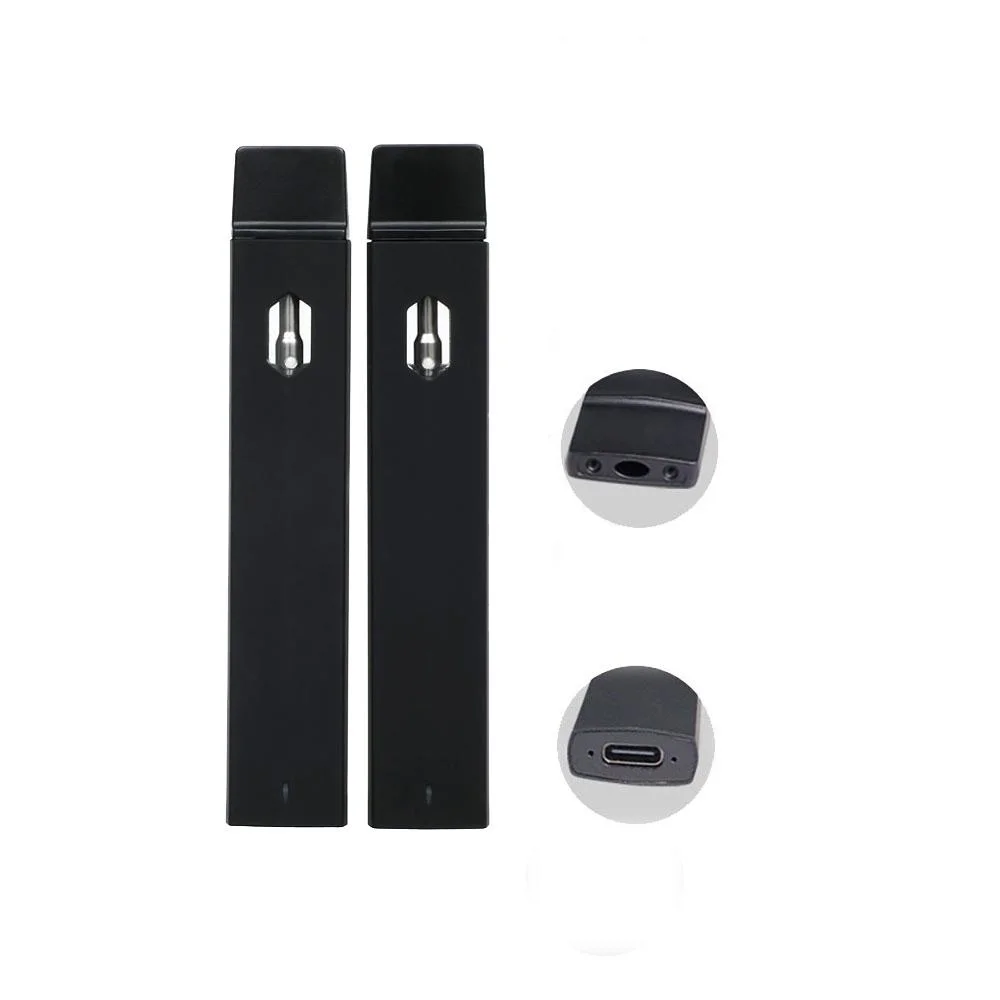 Factory Price Wholesale Rhyd011 Empty Thick Oil Disposable Vape Pen 1ml Capacity with Type-C Chargeable Port No Leaking