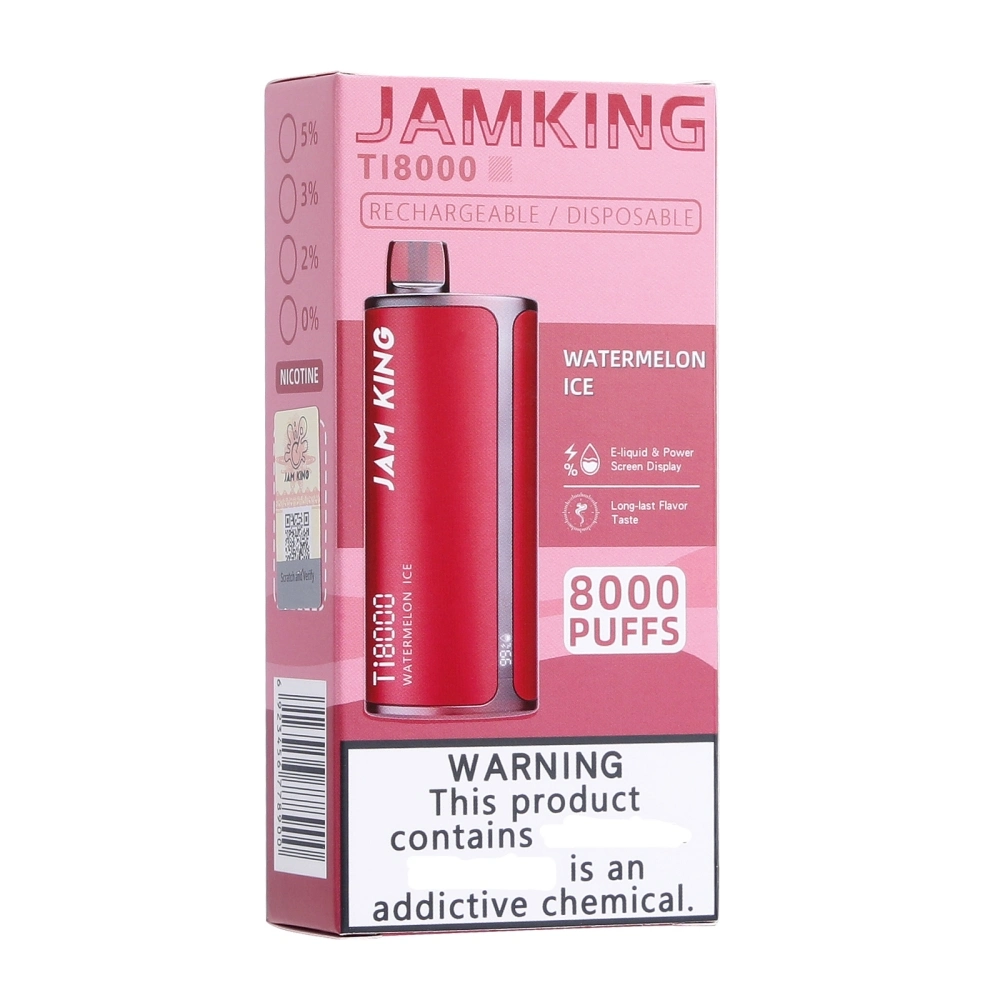 Jam King 8000 Puffs Disposable Pod Box Disposable Vape Pen OEM E-Cigarette Bar Disposable Vape Elf 8000 Bar