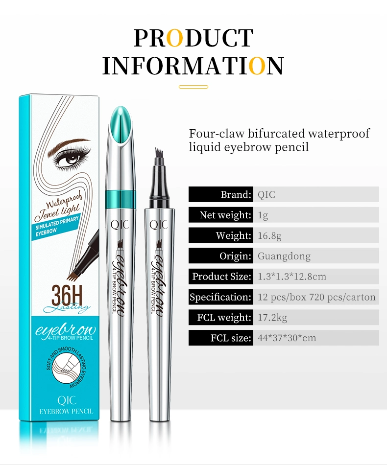 Wholesale Private Label New Arrival Pencil Waterproof Makeup Brow Colour Eyebrow Pen