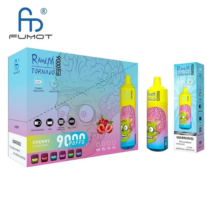 Original Randm Tornado 9000 PRO Puffs Digital Wholesale Puff 9K Vapers Disposable Electronic Cigarette Vape