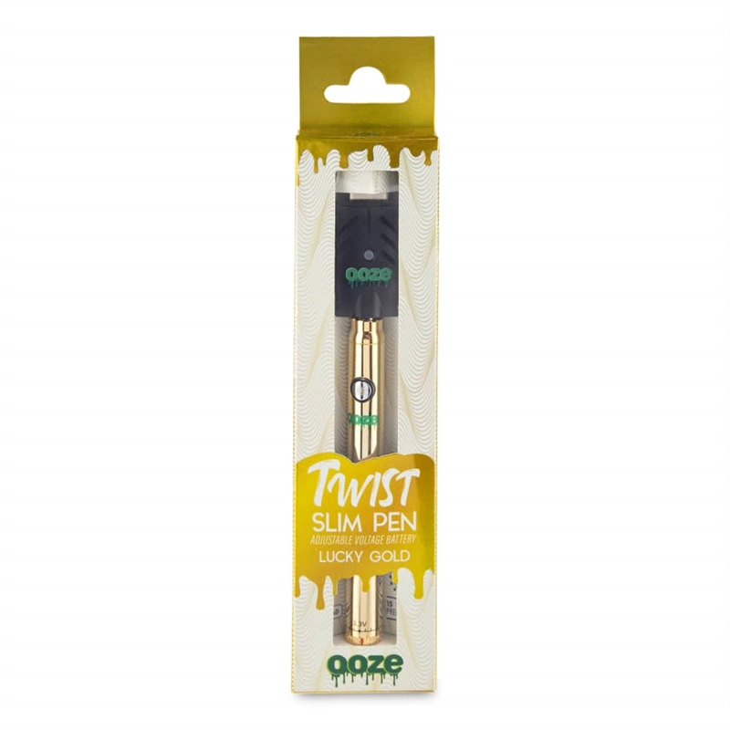 Ooze Twist Slim Vape Pen 320 mAh Flex Temp Preheat Battery Adjustable Voltage with USB Smart Charger Fit for 510 Thread Cartridges