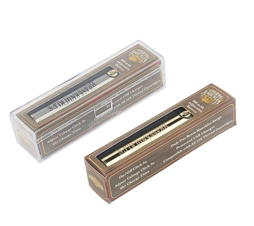 Premium Brass Knuckles Preheating Battery 900mAh Vape Pen for 510 Thread Thick Oil Cartridges