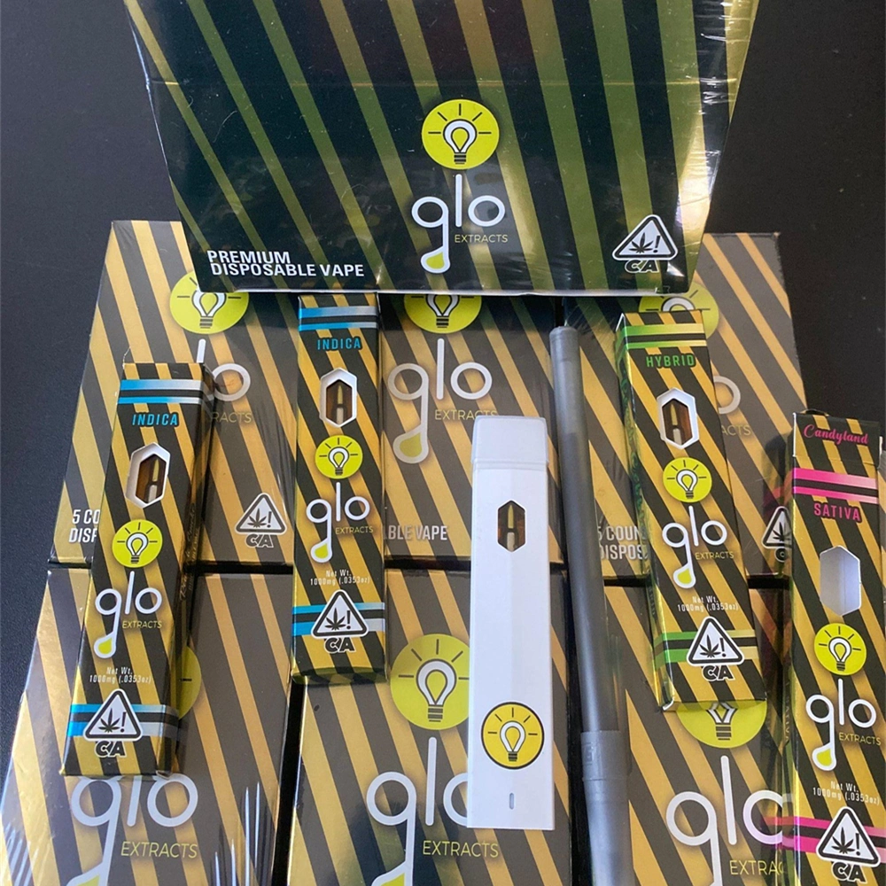 Wholesale Empty Glo Extracts 1st Gen Diposable Vape Pen Pod DAB Wax 1000mg 1ml 1.0ml 1 Gram Ceramic Coil Empty Rechargeable Pen