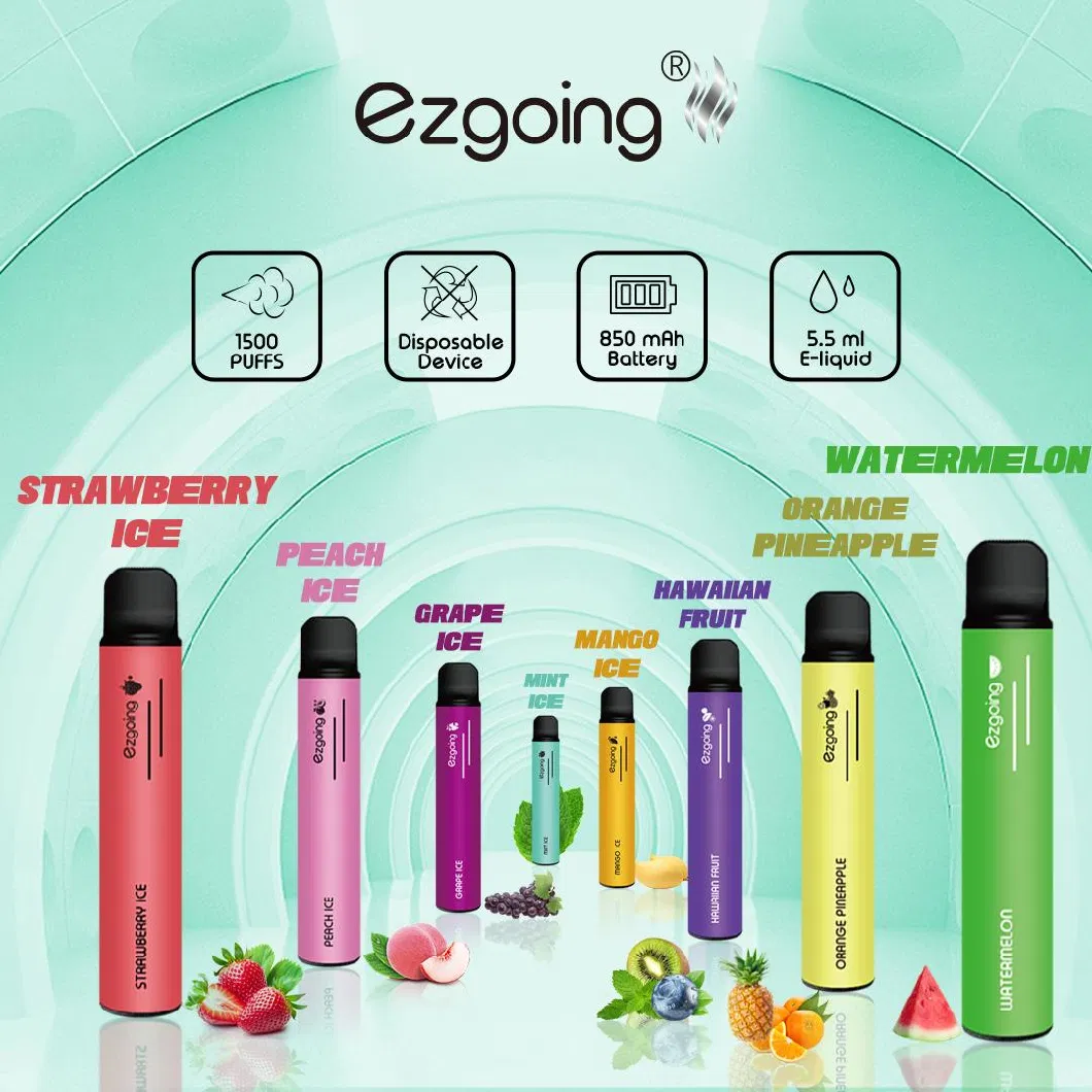 Newest 5% Disposable E-Cig 5.5ml 1500 Puffs Vape Pen Price