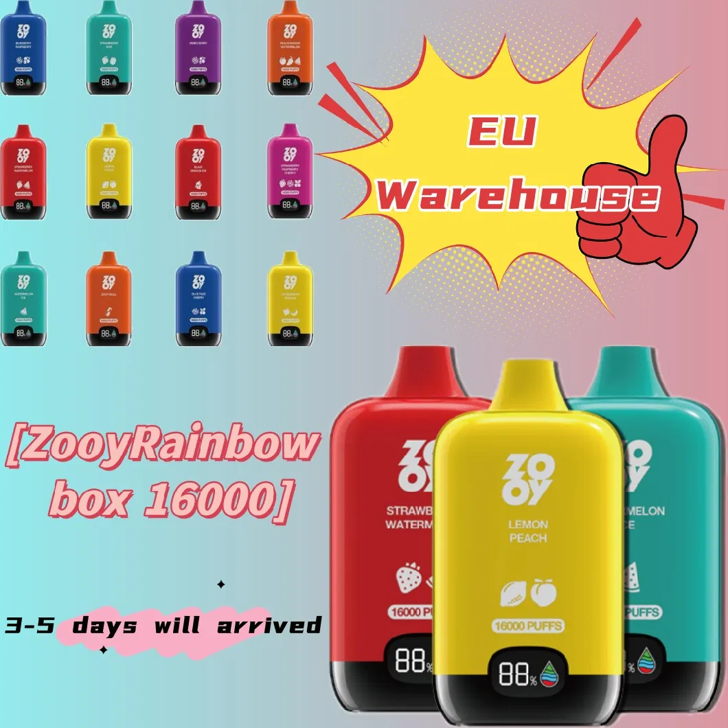 Zooy Rainbow Box 16000 Vendor Zbood 30000 Display Infinity No Nicotine Wonder G4 Vape Ecigs Puff Dispsoable Vape