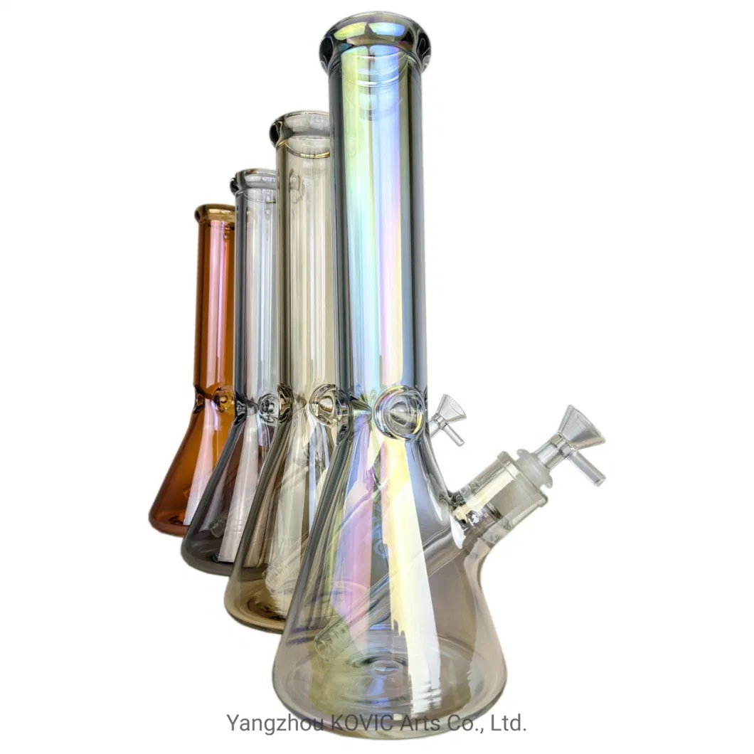 14&quot; Electro Plated Beaker Water Pipe - with 14m Bowl Glass Vaporizer Water Glass Smoking Pipe with Custom Logo