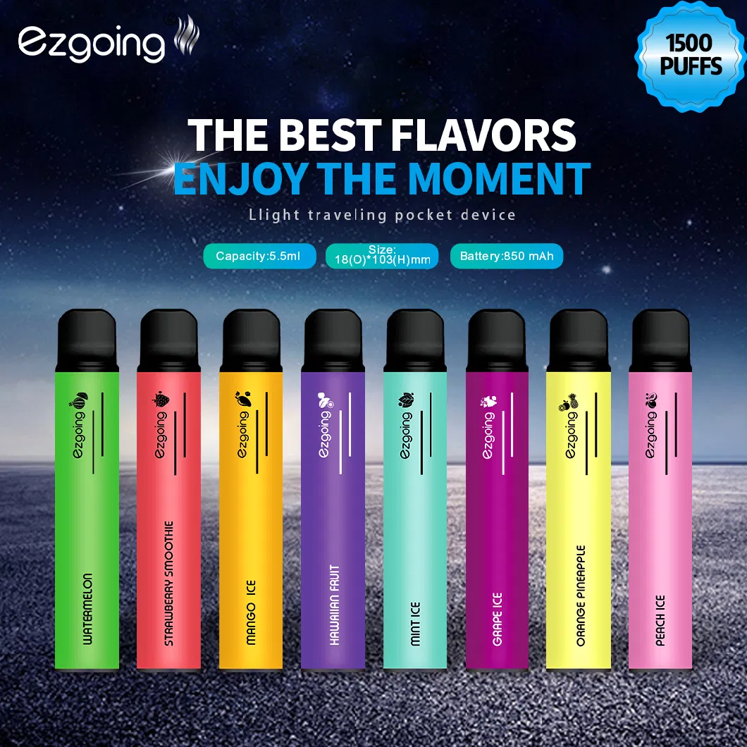 Newest 5% Disposable E-Cig 5.5ml 1500 Puffs Vape Pen Price