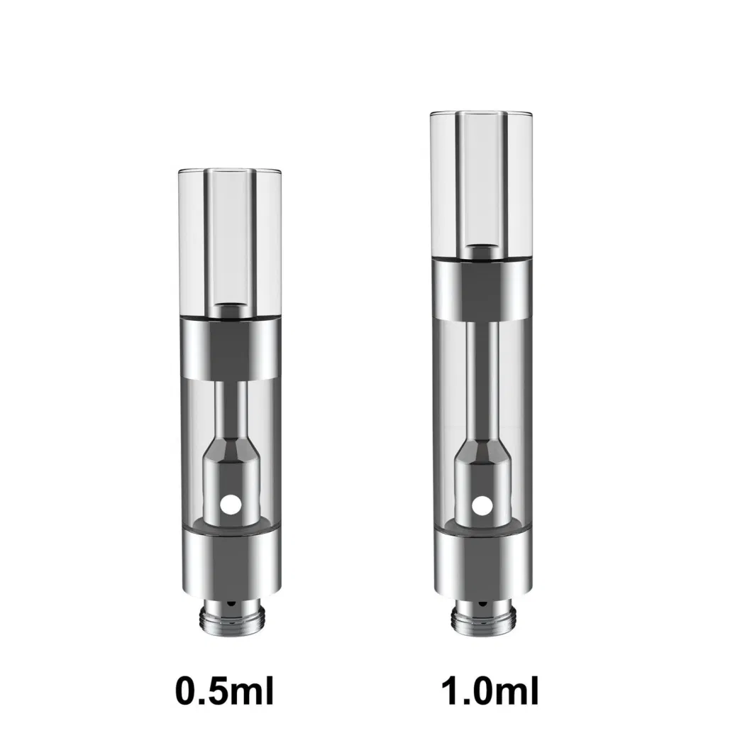 1.0ml 510 Thread Vape Cart Barrel Pressed in Mouth Tip G5 M6t Stainless Steel Pure Taste Empty Tank Vape Pen Cartridge for Live Resin/Rosin Oil