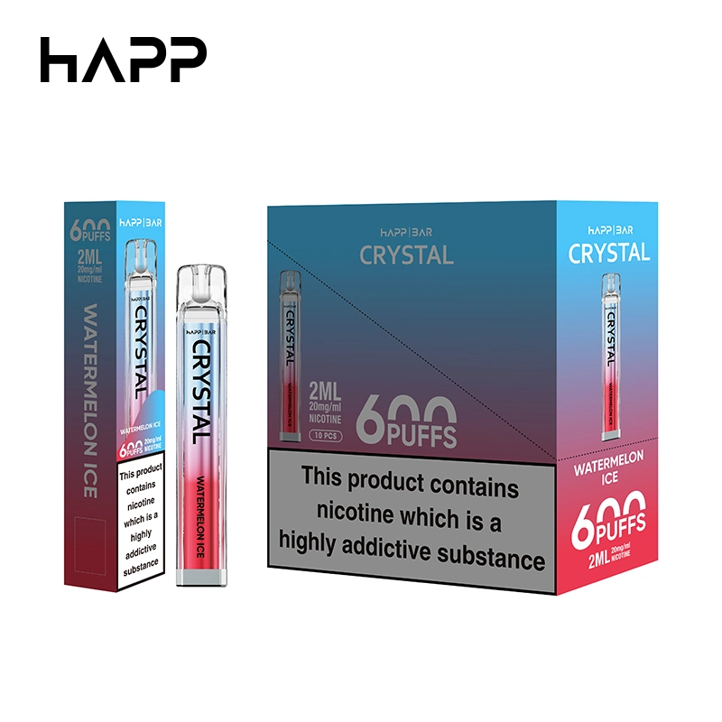 Hot Sale in UK Germany Sweden1.5ml 600 Puffs 2% Salt Nicotine E Cig Disposable Vape