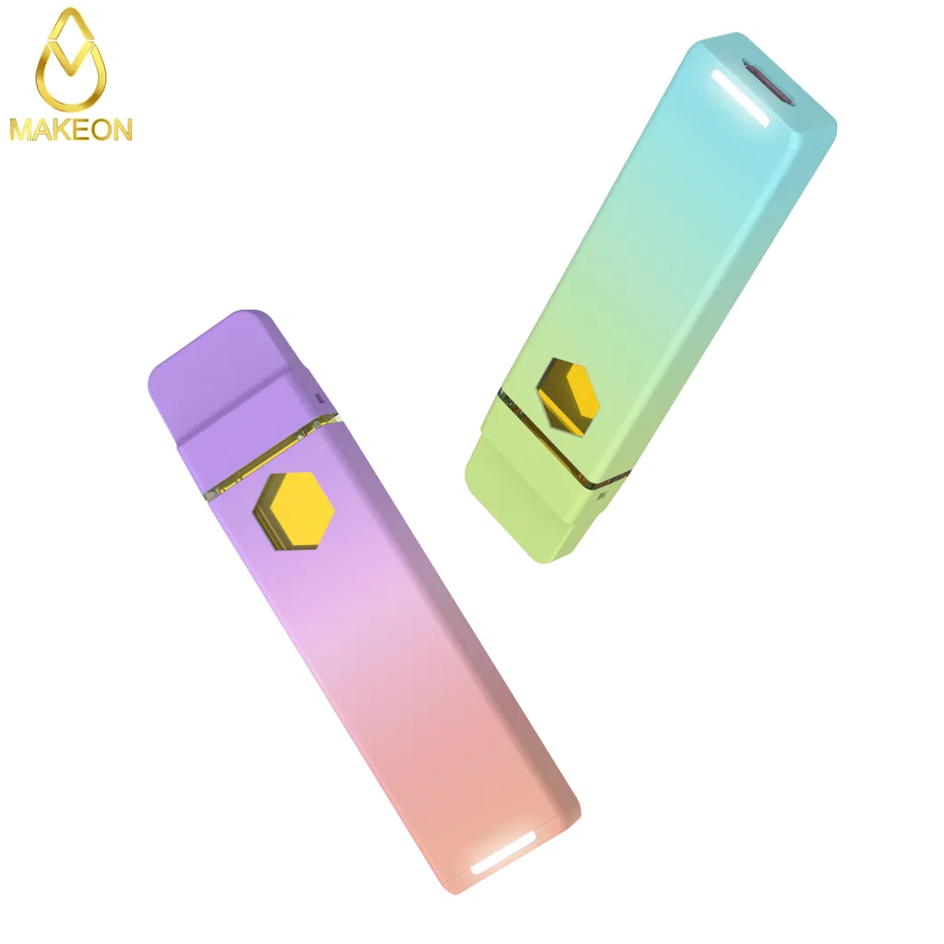 Makeon Fj 2ml One Chamber Dual Air Flow Cotton Free Live Resin Thick Oil Tank Pod Cart Bar Postless Ceramic Coil Disposable Pen Style E-Cigarette Vape