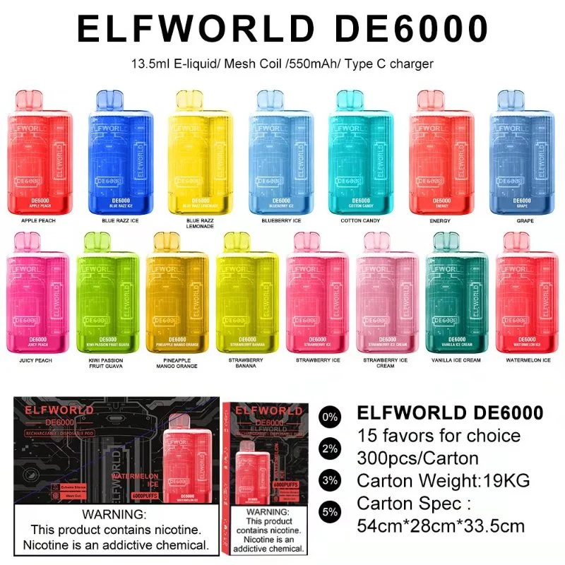 Elf World OEM Vape Kubik Vape 2500 Esco Bar Disposable Vape 2500 Puff Disposable Vape 3500-4500 Puff 2500 Puff Random Tornado E-Cigarette 5%2%0%Nic