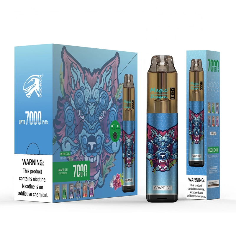 Komodo Magic Dragon Disposable Vape Pod Pen 7000 Puffs Rechargeable E Cigarette