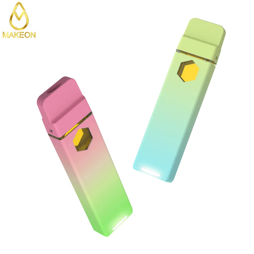 Makeon Fj 2ml One Chamber Dual Air Flow Cotton Free Live Resin Thick Oil Tank Pod Cart Bar Postless Ceramic Coil Disposable Pen Style E-Cigarette Vape