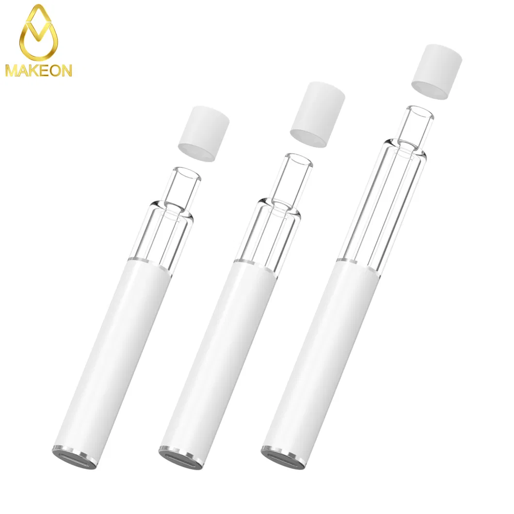 Makeon Gd9 Full Glass 0.9/1.0/2.0ml All-in-One Disposable E-Cigarette Vape Distilate Live Resin Thick Oil Tank Pod Cart 2 Gram Premium Vaporizer Vape OEM Design