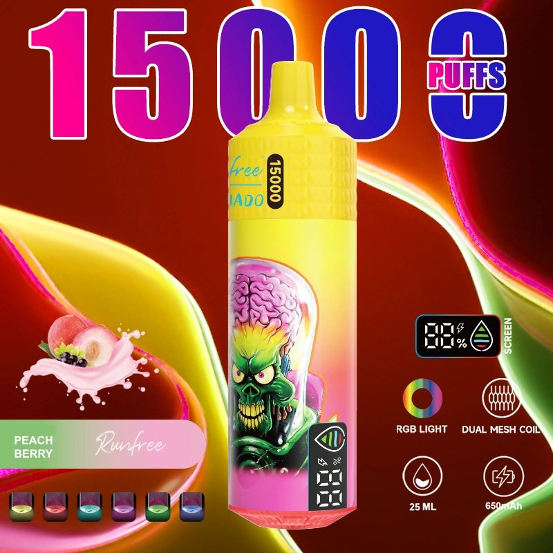 2024 China Electronic Cigarette Wholesale I Cheap Vape Runfree Tornado 15000 Big Puffs 2% 5% Wape Fruit Flavor E Cigarette Recharger Vaper Mini Disposable Vape