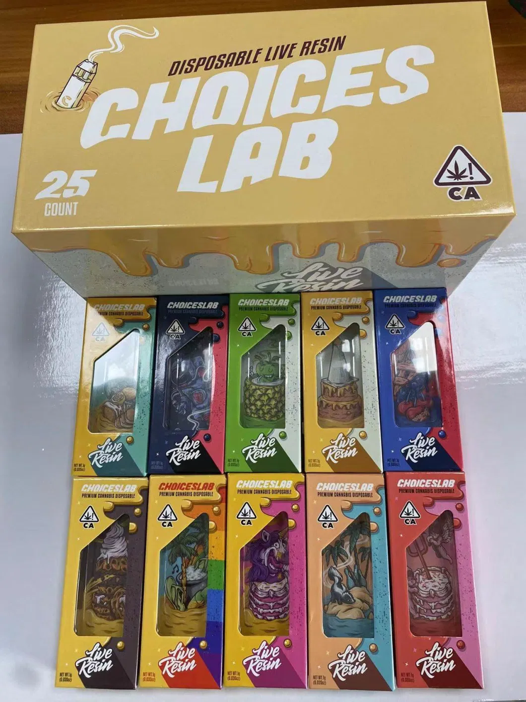 Choices Lab Carts Disposables Vapes Empty Dual Flavors Live Resin Liquid Diamond 2 in 1 Choice Lab 1 Gram 2 Gram Disposable Vape Pen with Package Box