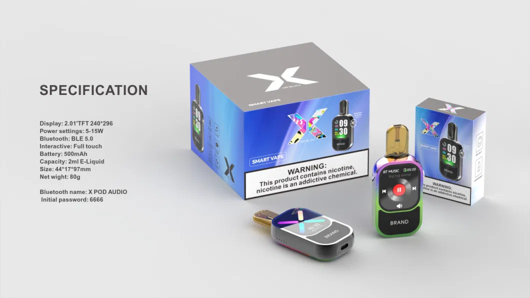 EU Warehouse LCD Screen Display Bluetooth Connection Pod System Pod Kit Wholesale Disposable Vape