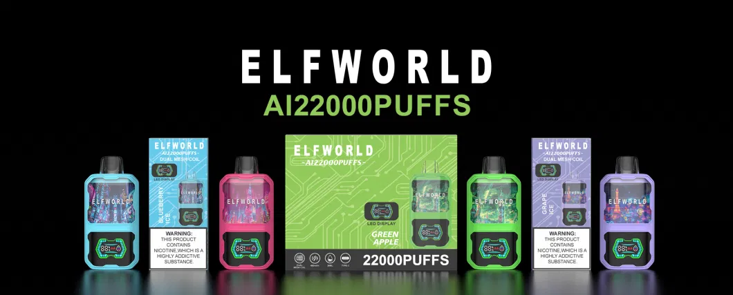 Original Manufacturer Elfworld Ai22000 Wholesale I Vape Disposable Electronic Cigarette Big Elf Puffs I Get Vape Pen 15000/18000/12000 Vaper Gk RM Tn Vapor Bar