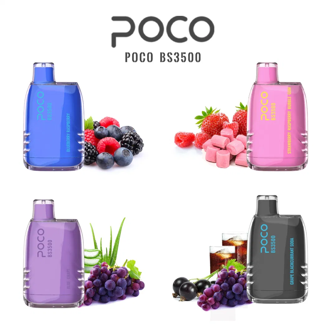 Poco BS3500 Disposable Vape Pen 1500mAh Vape Battery 10.5ml Pod System E-Cigarette Vapor Starter Kit