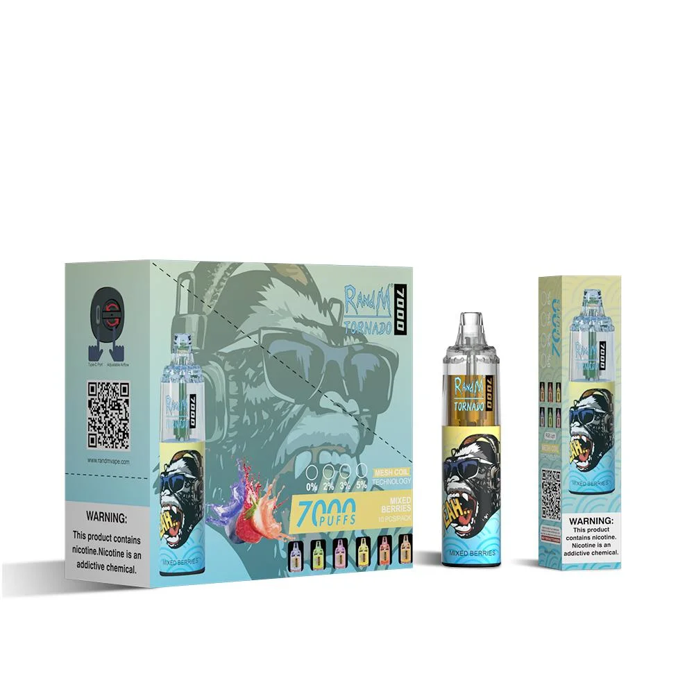 Sporting Disposable Vape Pure Flavor Vape Electronic Cigarette Randm Tornado 7000 Puff Vape Pen E Liquid Disposable Vape