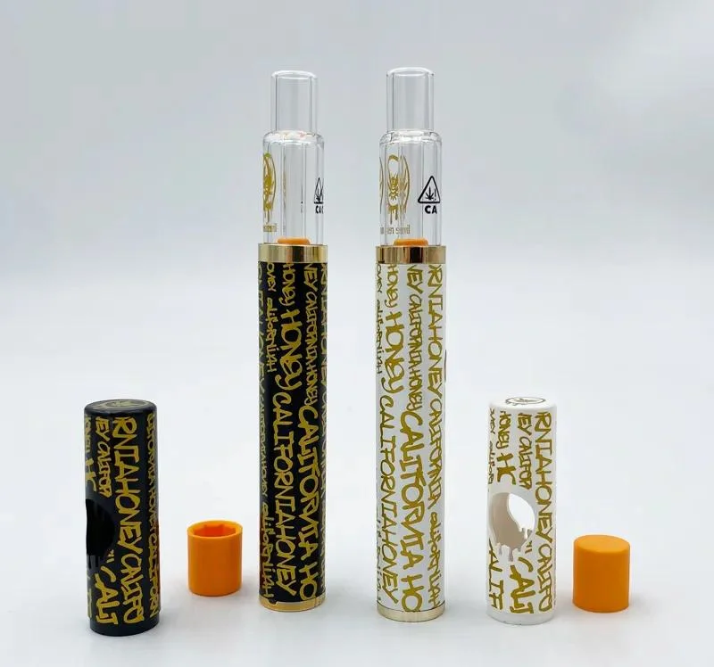 E-Cigarettes California Honey Disposable Vape Pens Full Glass Kit 360mAh Rechargeable Battery Empty 1.0 Grams Cartridges Ceramic Coil 1ml Pods with Packaging