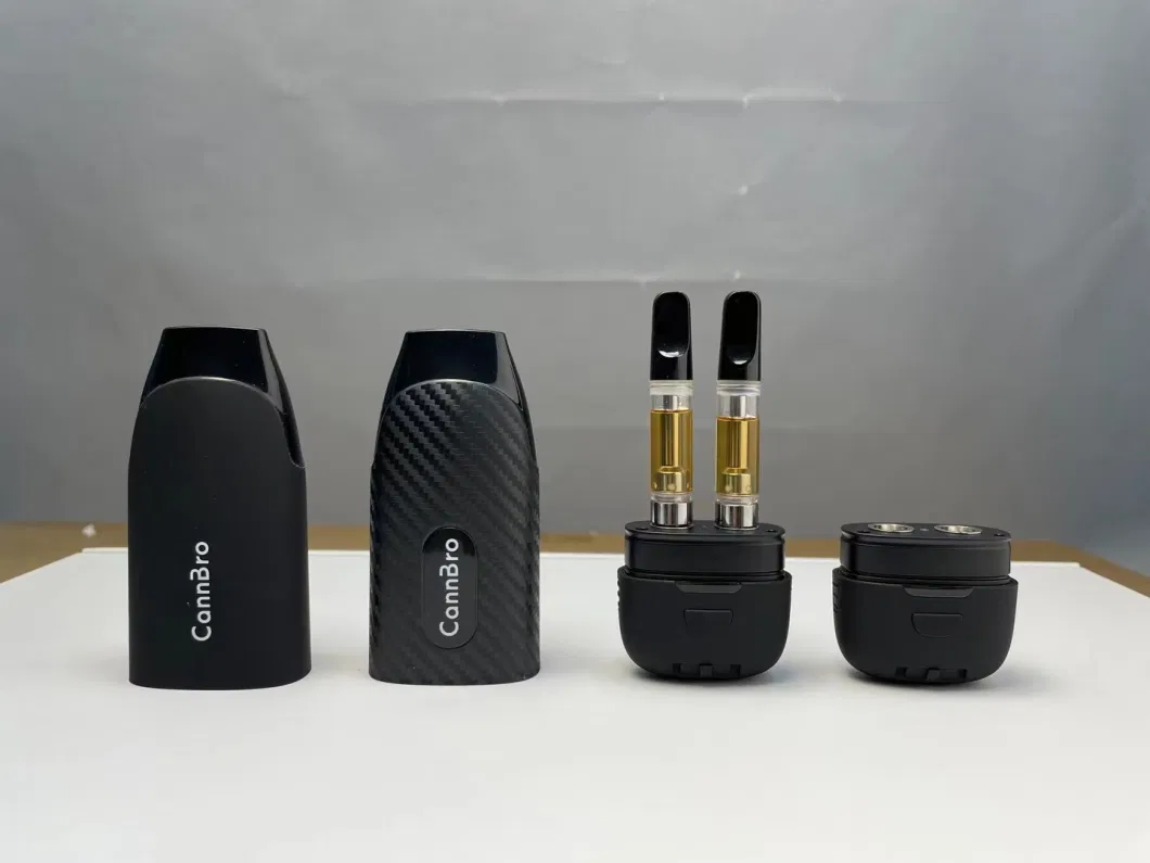 Cannbro Wholesale Preheat Cartridge Adjustable Voltage Thick Oil Dual Tank Element Cartridges Empty Carts Vape Pod Rechargeable Disposable 510 Thread Battery