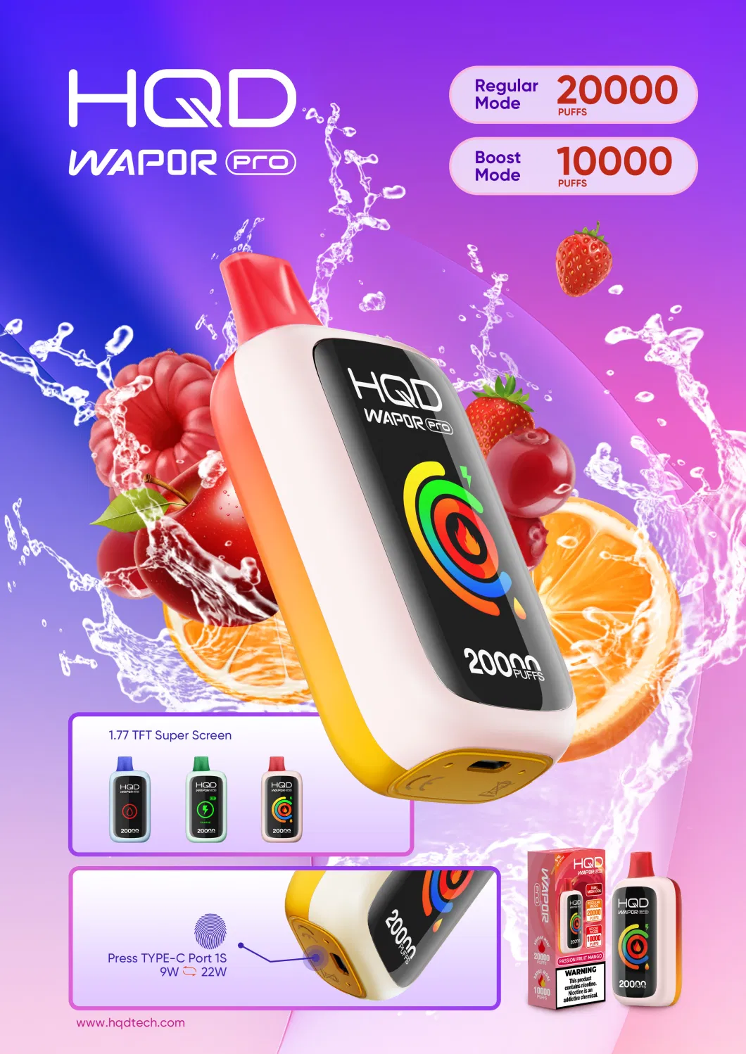 Hqd H118 Wapor PRO 20000 Puffs Morethan 20 Flavours