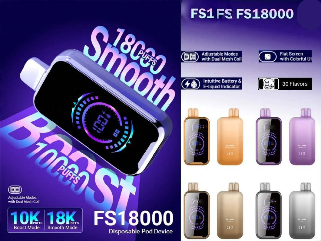 Elf Vape Fs 18000 Puff Fast Shipping Zbood Supbar Me Kit 16000 15000 Puffs Hot Selling Sigaret Vape