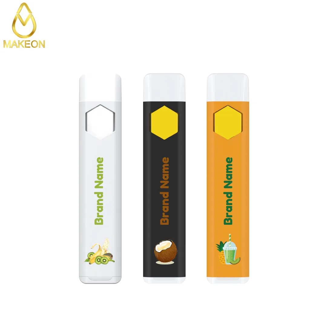 Makeon Dz 2 Gram Full Ceramic Disposable E-Cigarette Vape Bar Live Resin Rosin Thick Oil Tank Pod Cart 1.0ml Pen Metal Middle Rod Free Cotton Free No Leakage