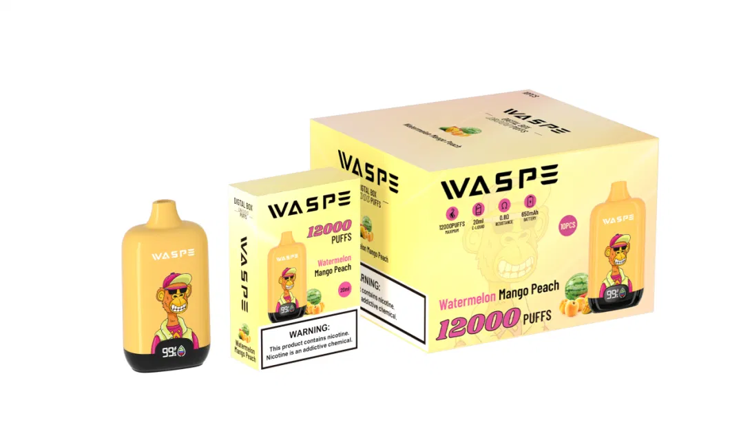 Shenzhen Factory Price 12000 Puffs Waspe Disposable Electronic Cigarette Distributor Smoke Vape