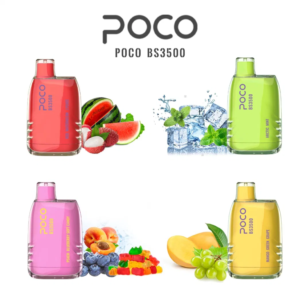 Poco BS3500 Disposable Vape Pen 1500mAh Vape Battery 10.5ml Pod System E-Cigarette Vapor Starter Kit