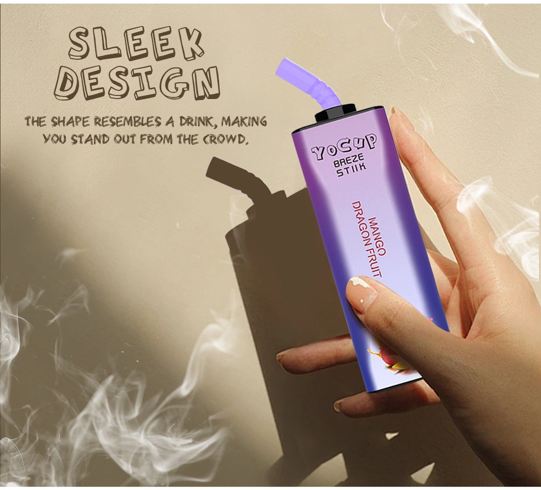 Breze Stiik Rechargeable Disposable Vape Yocup 8000 Puffs 400mAh 17ml E Liquid E-Cigarette Rechargeabl