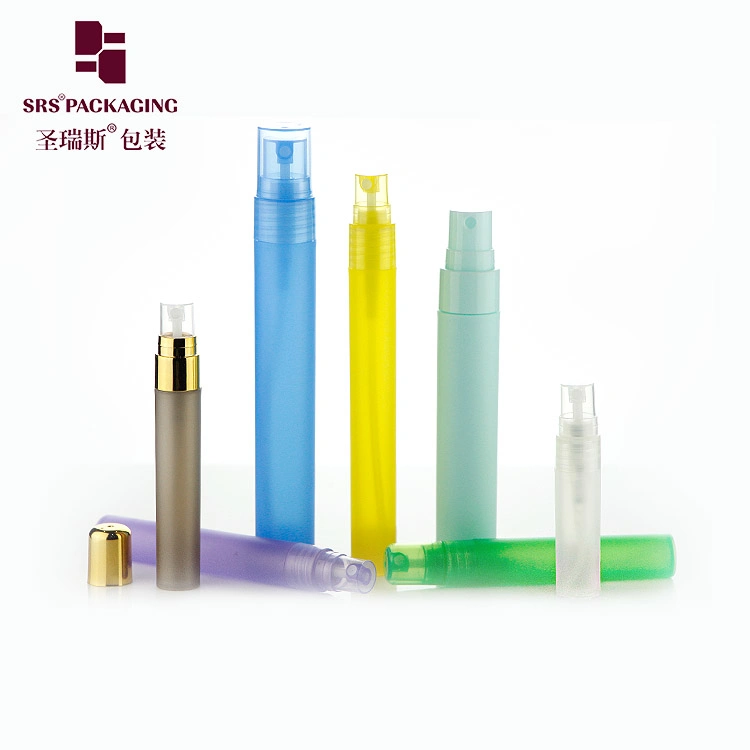 5ml 8ml 10ml Empty Plastic Fine Mist Mini Pocket Card Spray Bottle Twist Pump Teeth Whitening Cosmetic Eyeliner Lip Gloss Atomizers Perfume Pen with Clip Cap