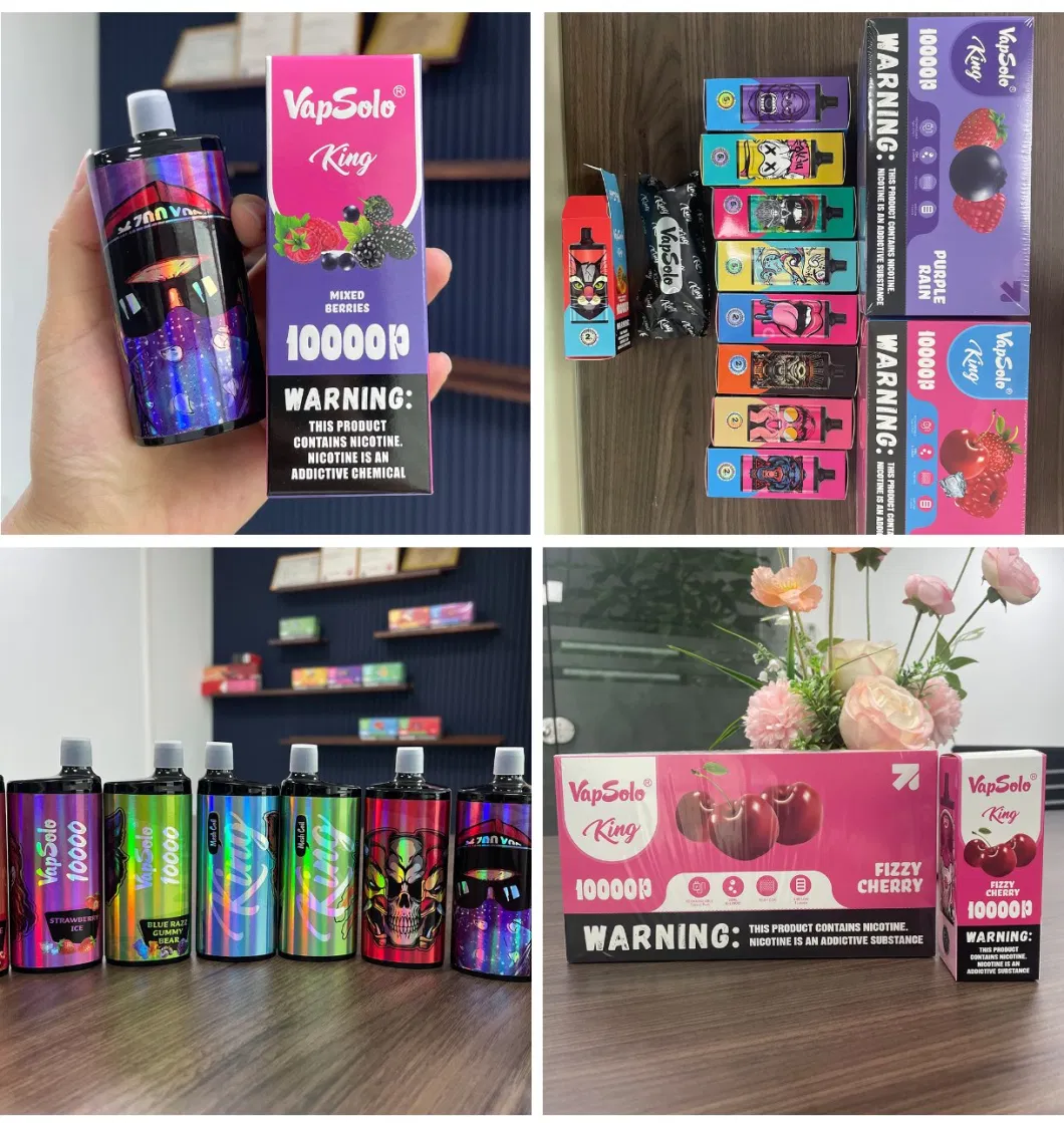 Vapesolo King 10000 Puffs Vape Pen Battery Recharge Puff Distributors Disposable Vape Amazon Wape Esco Bar Mr. Smog King Vapsolo 10000 Puffs Zero Nic OEM