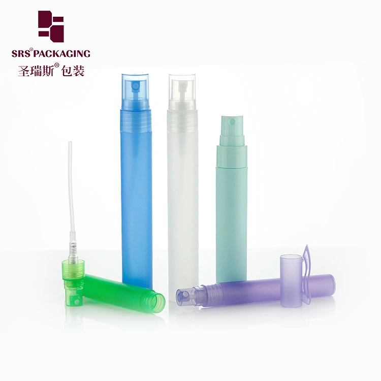 5ml 8ml 10ml Empty Plastic Fine Mist Mini Pocket Card Spray Bottle Twist Pump Teeth Whitening Cosmetic Eyeliner Lip Gloss Atomizers Perfume Pen with Clip Cap