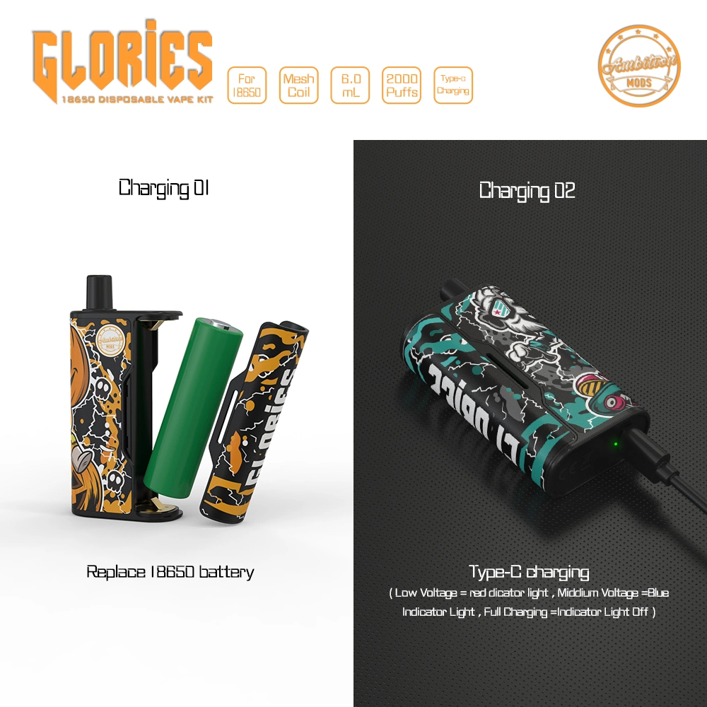 Over-Heat Protection Ambition Mods Glories 18650 Disposable Vape Near Me