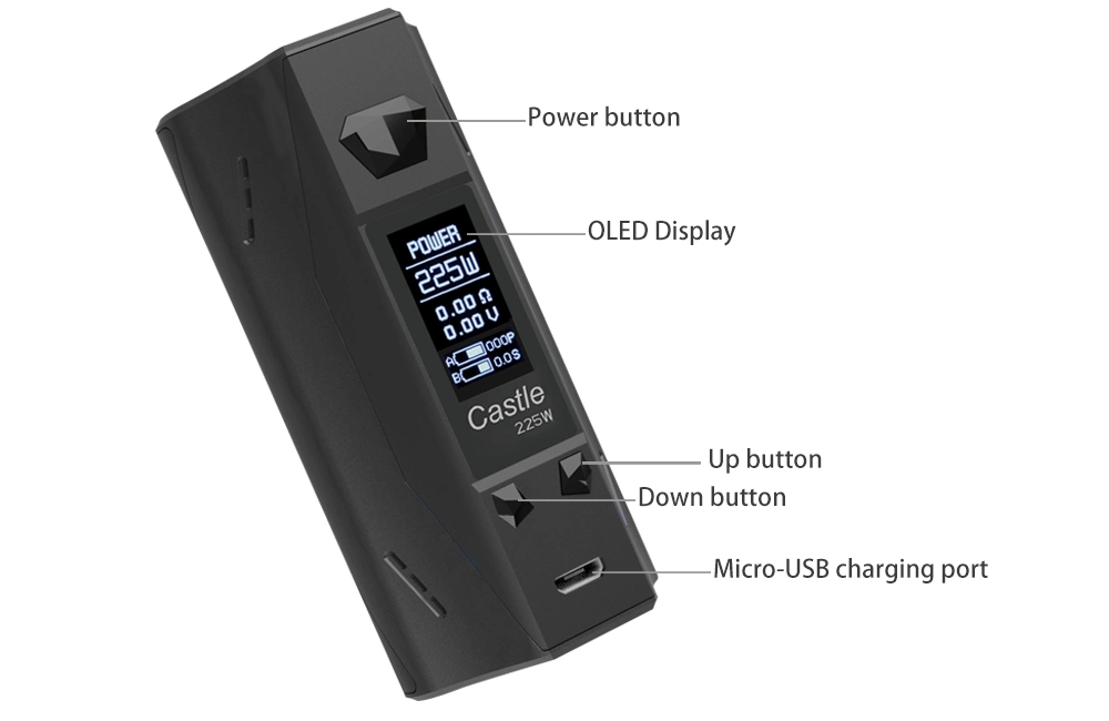 OEM Aluminum 18650 Battery Capacity Box Mod Vape