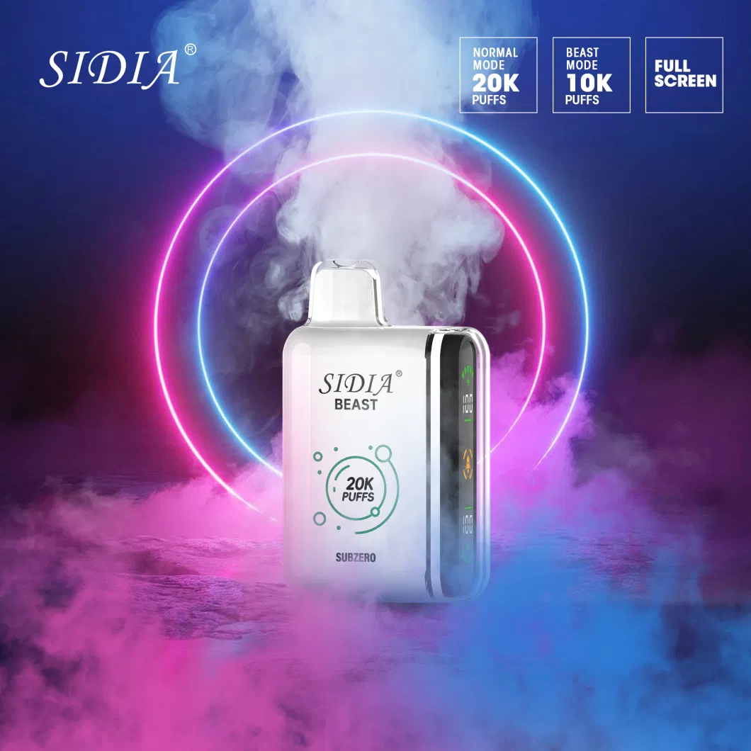 Wholesale USA Vaper Sida 20K 20000 Puffs Display Screen Ecig Electronic Cigarettes Disposable Vape