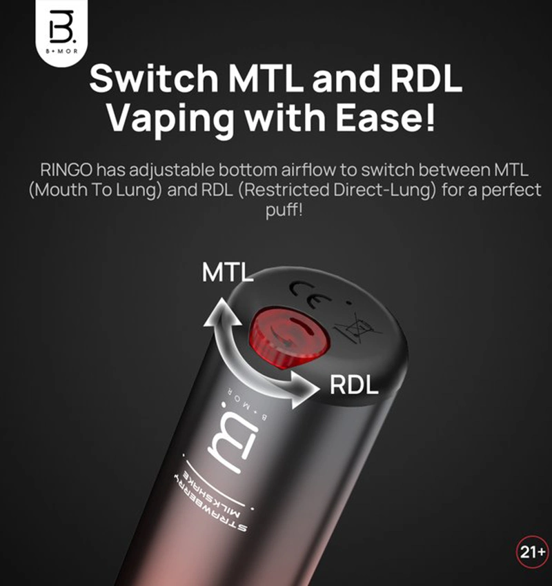 Bmor Ringo Disposable Pod Device Kit 1400mAh Battery Vape Stick 3500 Puffs Pre-Filled 9ml Vape Pen