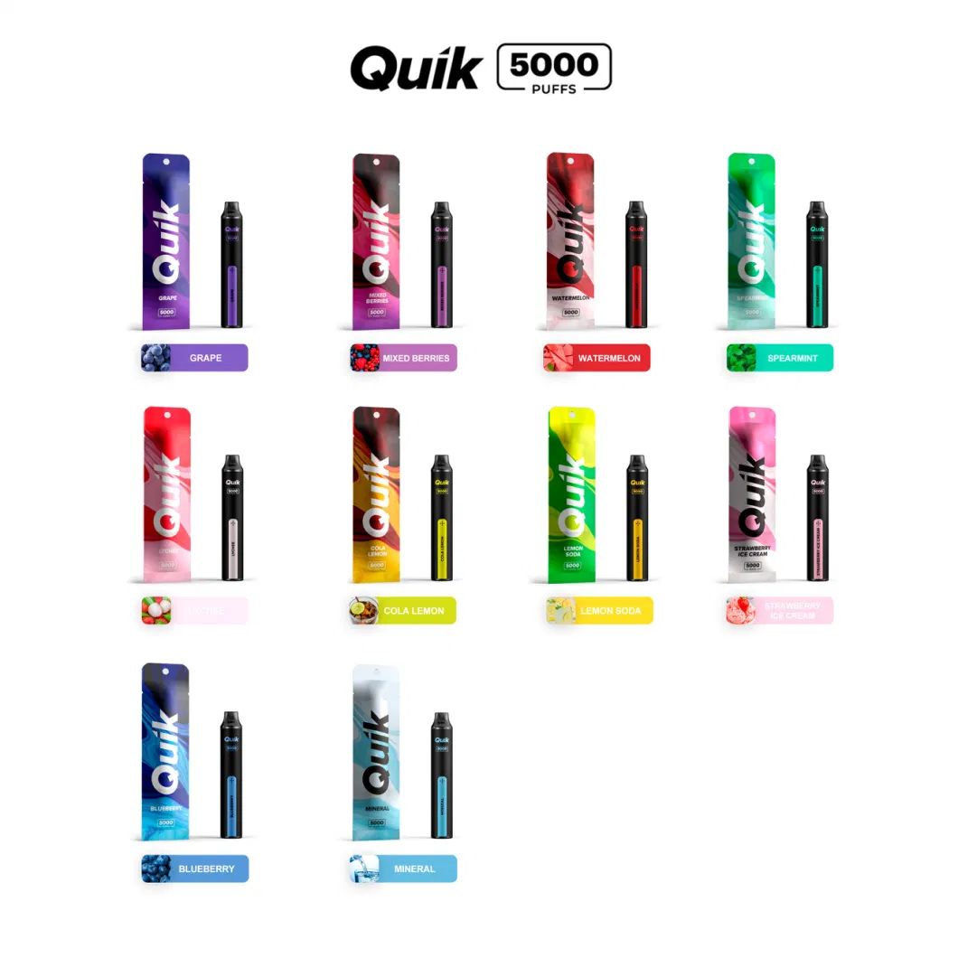 Grape Quik Vape Litchee Low Prie Wholesale Quik Vape 5000puffs Vape