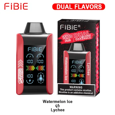 Original Fibie 15000 Puffs VAPE barra de pulso Geek 5% Nicotina Dual Flavor & LED Display Vapes al Randm Fakher Bar Waka Elf 10000