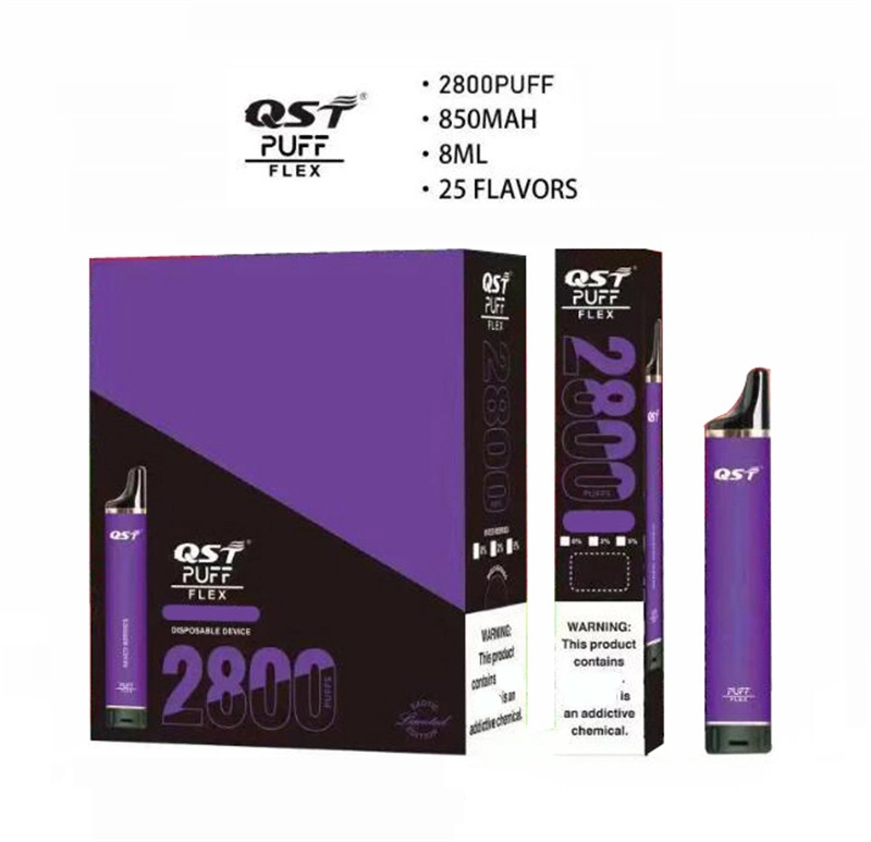 Wholesale Factory Custom Qst Puff Flex 2800 Disposable E-Cigarettes Puffs Wape Vaporizer Hookah Vaper Vaping Randm Electronic Pods Free I Vape Pen Price Vapme