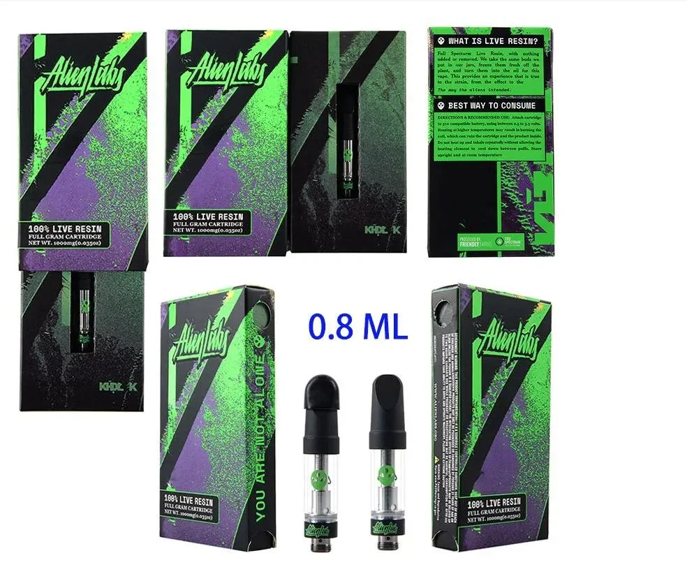 Newest Alien Labs Live Resin Cart Premium Vape Cartirdges 0.8 1.0ml Vape