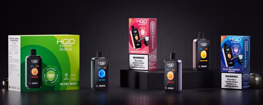 Hot Sale Hqd Brand E Cigarette 25000 Puffs Disposable Vape