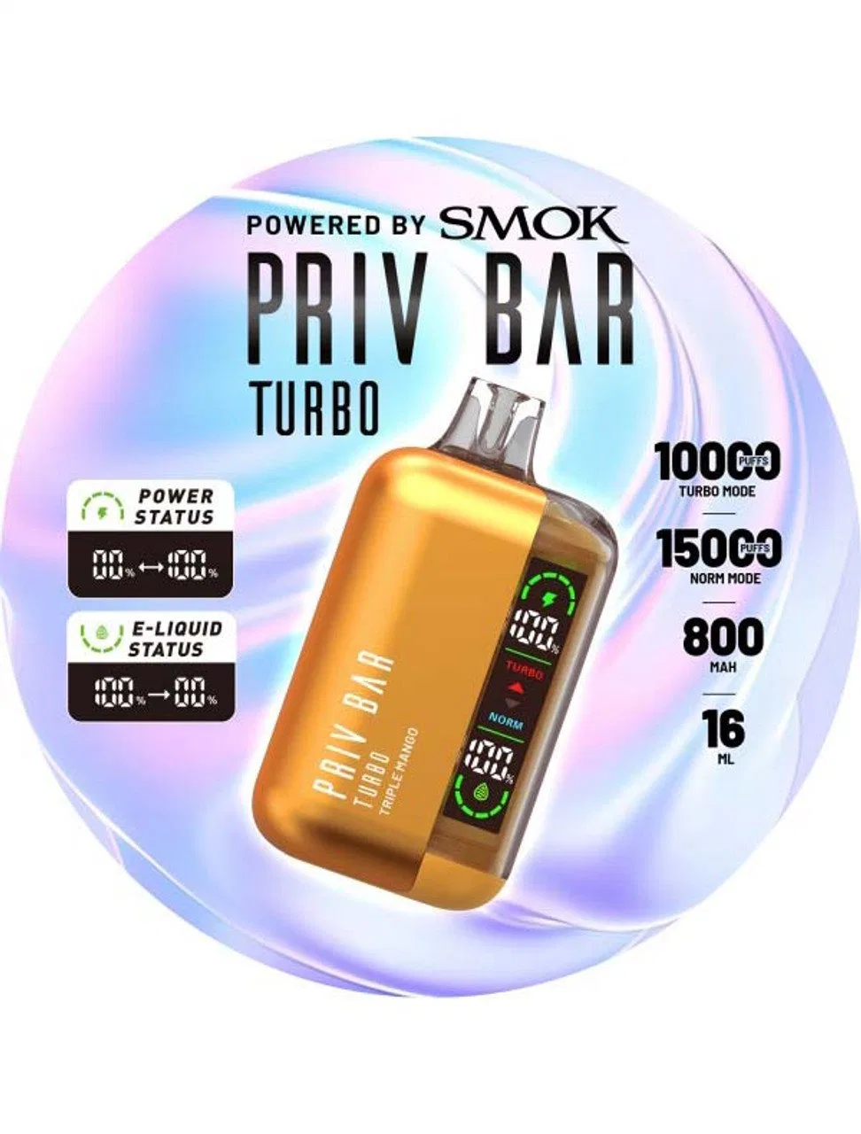 Priv Bar Turbo 10000puffs 15000puffs 5% Nicotine Disposable Electronic Cigarette Puff Bar Wholesale Disposable Vape Elf Vape Bar Ivg 2400