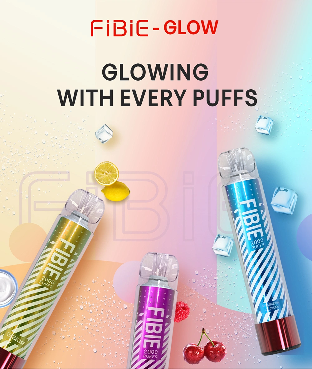 Fibie Glow 2000 Puffs Disposable Vaporizer Wholesale E Cigarette Crystal Lost Elf Mary Bars Vape Online E Shisha Flavor Hookah